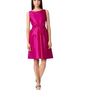 NWT Kate Spade Silk Bow Front Jillian Dress, Hot Pink, 02